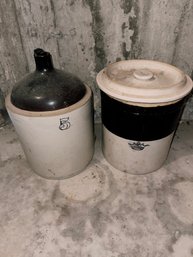 2 Pcs Of Vintage Stoneware - Lot 003
