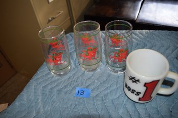 13  Set Vintage Glasses