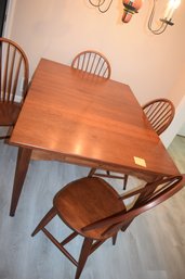 42  Table W/ 6 Chairs 2 Leafs  Solid Wood
