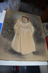 161 Very Old Painting Child