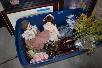 182 Large Bucket Assorted , Antique Dolls And More