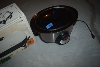 New Electric Griddle W/ Crock Pot