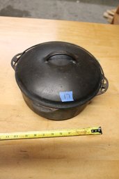 16  GRISWALD ( NOT CLARK W )  CAST IRON COVERED KETTLE