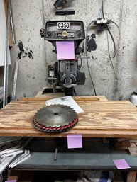 358 - RADIAL ARM SAW W BLADES CRAFTSMAN 10INCH