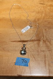 70  NEW STERLING NECKLACE WITH AMY STONE