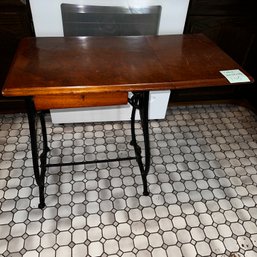 105 - CAST IRON SIDE TABLE