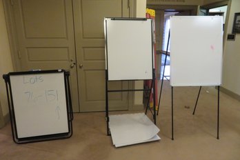 076 -  3 Dry Erase Boars Free Standing