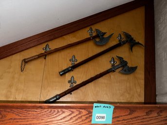 098 - THREE MEDIEVAL WEAPONS  - GREAT COLLECTION