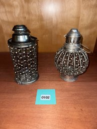 102 - METAL CANDLE HOLDERS