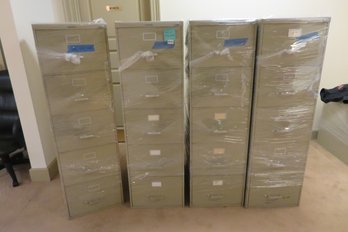 142 - FOUR FILE CABINETS