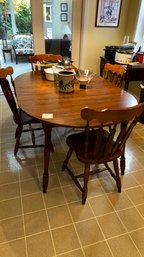 110 - WOODEN TABLE WITH 4 CHAIRS