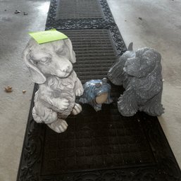 154 - TWO OUTDOOR DECORATIVE DOGS