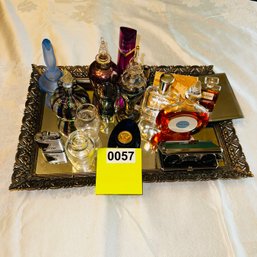 057 - LOT OF PERFUME BOTTLES AND MORE