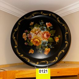 121 - LARGE HAND PAINTED TRAY
