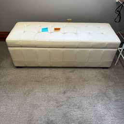 153 -  LEATHER STORAGE BENCH