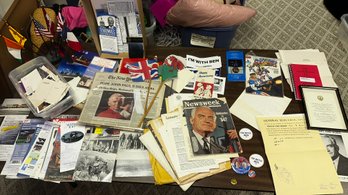259 - EPHEMERA LOT  - FROM 1960'S - 1980'S - POLITICAL AND MORE - MUST SEE LOT