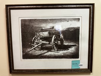 058 - VINTAGE HORSE CARRIAGE ART