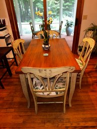 059 - RUSTIC LOOK DINING TABLE - SEE PICTURES