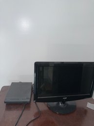 SMALL TV AND DVD PLAYER (untested)