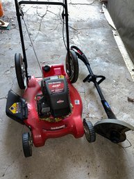 YARD MACHINE LAWN MOWER AND WEED WHACKER - UNTESTED