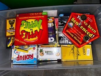 124 - BIN FULL OF BOARD GAMES