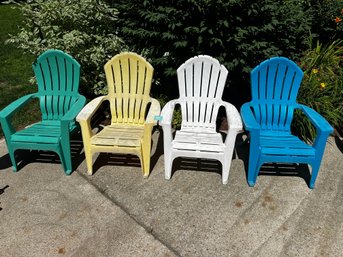 271 - WEATHER RESISTENT ADIRONDACK PLASTIC CHAIRS