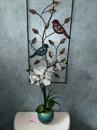 020 - METAL BIRD DECOR WITH FLORAL