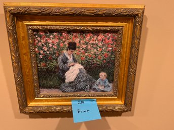 219 - Camille Monet And A Child In The Artists Garden In Argenteuil, Monet Oil Reproduction