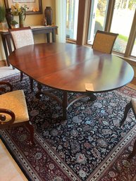 180 - Ethan Allen Table With Leaf And Chairs