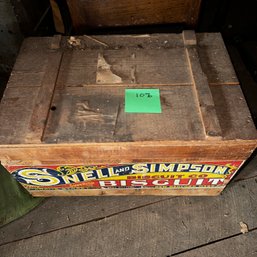 108 - COVERED ADVERTISING CRATE - (Attic)