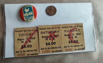 WOODSTOCK TICKETS FROM 1969