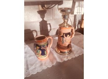 Dimensional Ceramic Stein And Lamp