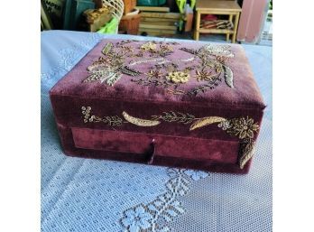 Vintage Velvet Jewelry Box