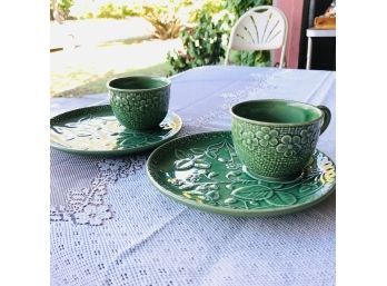 Bordallo Pinnheiro Plate And Cup Set