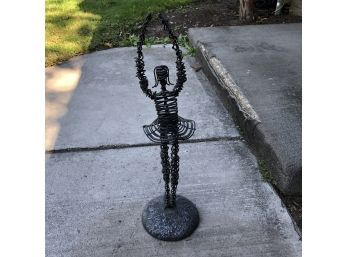 Metal Ballerina Sculpture