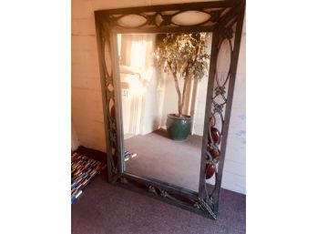 Carved Wood Verde Green Mirror