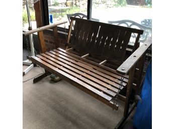 Vintage Wood Bench Swing