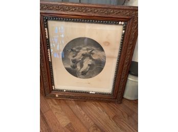 Horse Print In A Vintage Frame