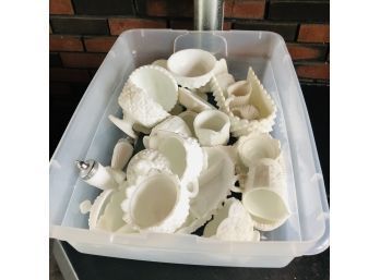 Milk Glass Bin Lot