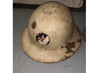 WWII US Air Raid Wardens Helmet No. 1