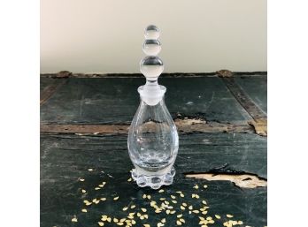 Vintage Glass Perfume Bottle With Ball Top