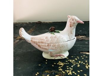 Pheasant Dish With Lid - Signed, Made In Italy