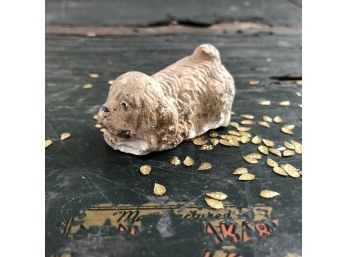 Vintage Dog Chalk Figure