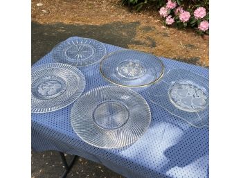 Vintage Glass Platter Lot