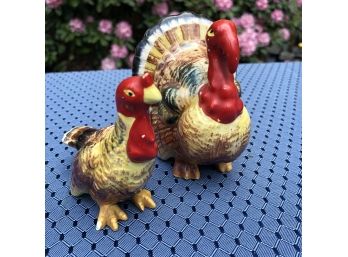 Vintage Turkey Salt And Pepper Shakers