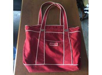 Vera Bradley Large Canvas Tote Bag In Red