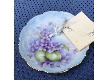 Vintage Helen Seletin De Forge Painted Porcelain Plate - Signed