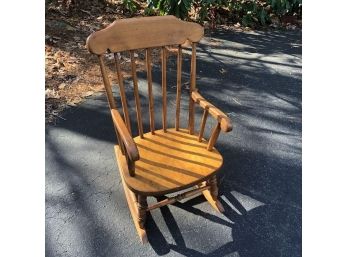 Child Size Wooden Rocking Chair