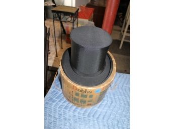 151  Vintage Dobbs 5th Ave Top Hat With Hat Box