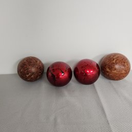 Lot Of 4 Decorative Balls